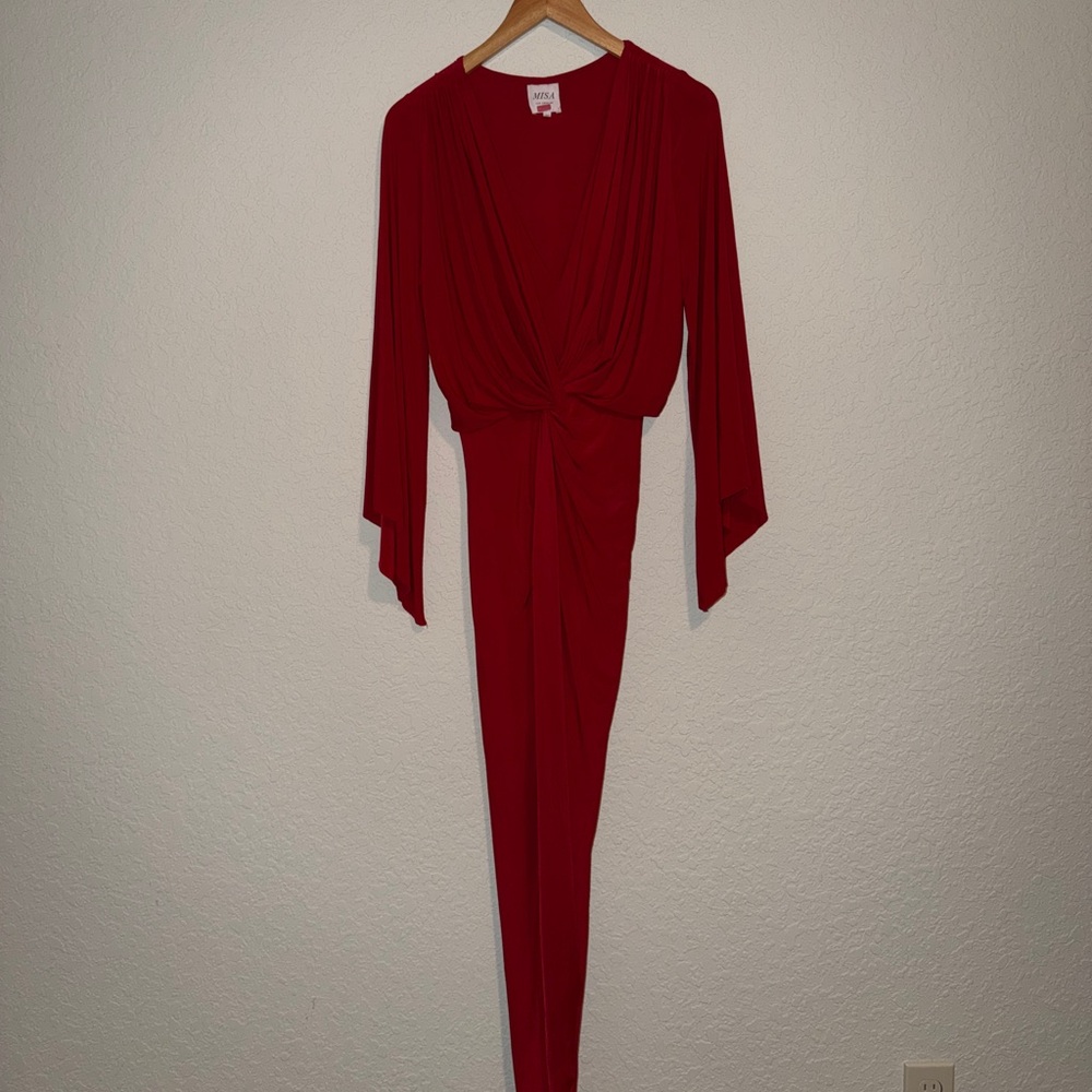 MISA Red Modal Dress sz M